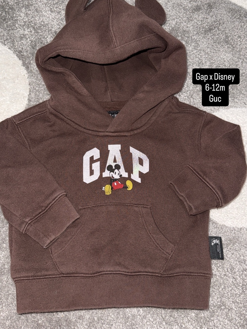 GAP Brown Mickey Mouse Hoodie for Kids